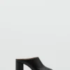 Sabots à talons en cuir