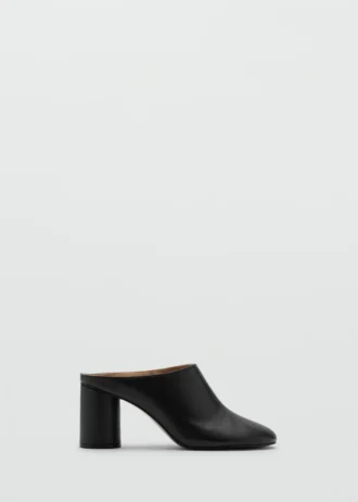 Sabots à talons en cuir