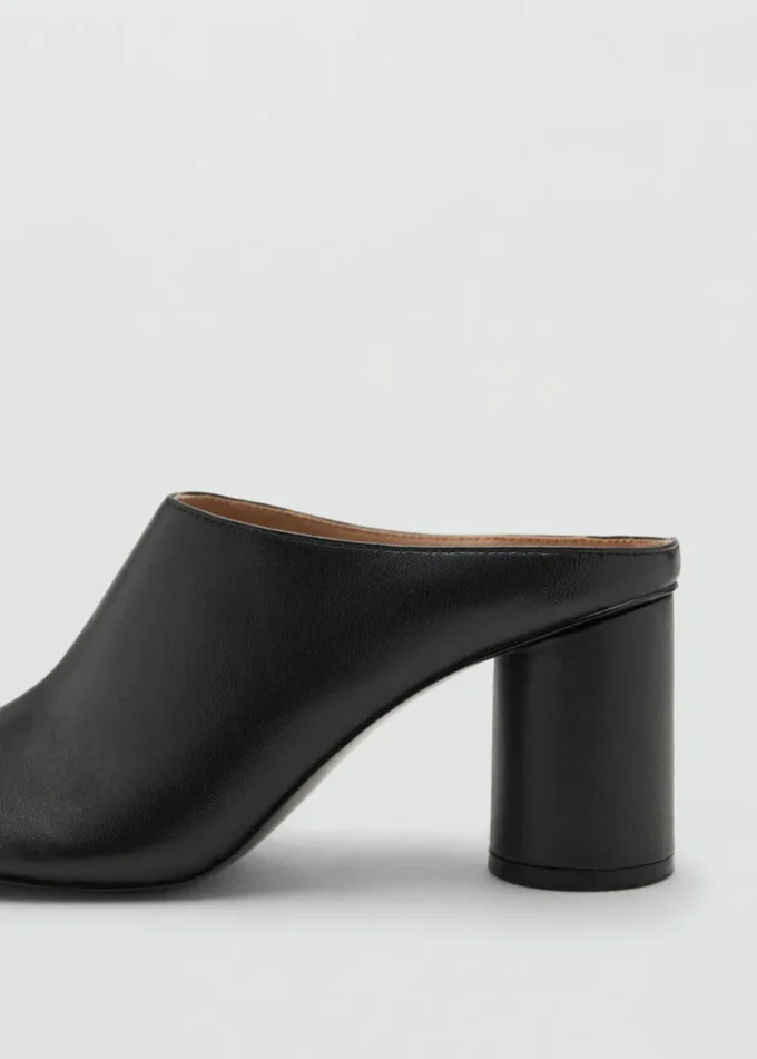Sabots à talons en cuir