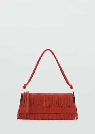 Sac à bandoulière en cuir avec franges Sac à bandoulière en cuir avec franges