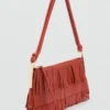 Sac à bandoulière en cuir avec franges Sac à bandoulière en cuir avec franges