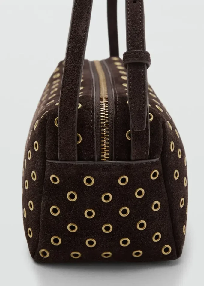 Sac à bandoulière en daim avec œillets Sac à bandoulière en daim avec œillets