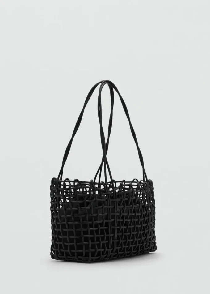 Sac à bandoulière tressé moyen Sac à bandoulière tressé moyen