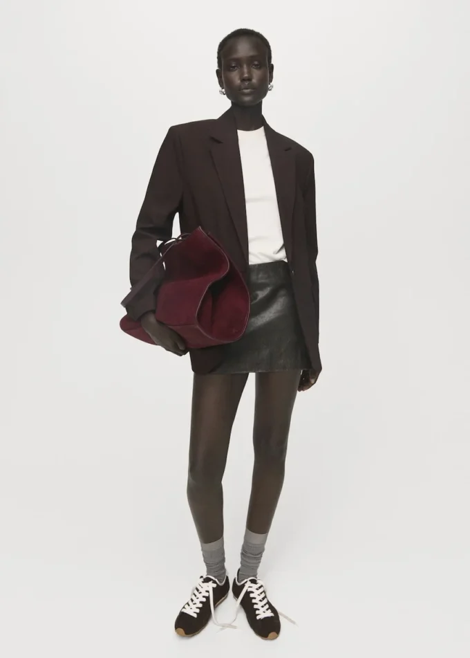 Sac cabas en cuir suédé Sac cabas en cuir suédé