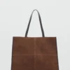 Sac cabas en cuir suédé Sac cabas en cuir suédé