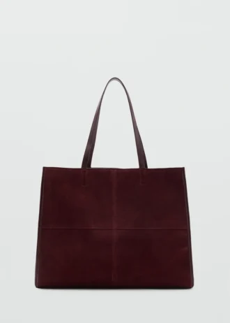 Sac cabas en cuir suédé