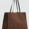 Sac cabas en cuir suédé Sac cabas en cuir suédé