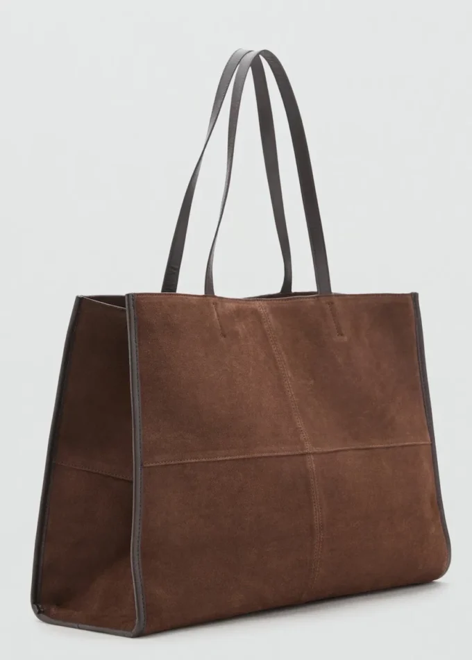 Sac cabas en cuir suédé Sac cabas en cuir suédé