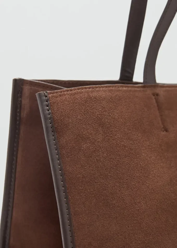 Sac cabas en cuir suédé Sac cabas en cuir suédé