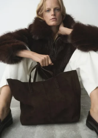 Sac cabas en daim