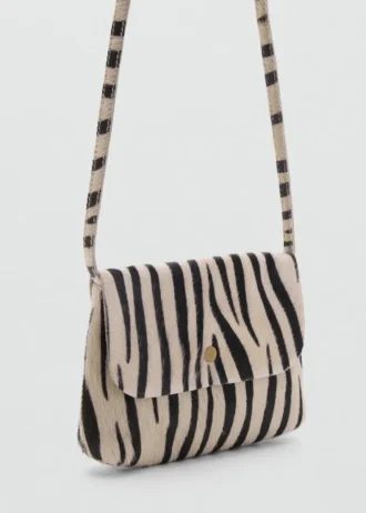 Sac en cuir imprimé animal