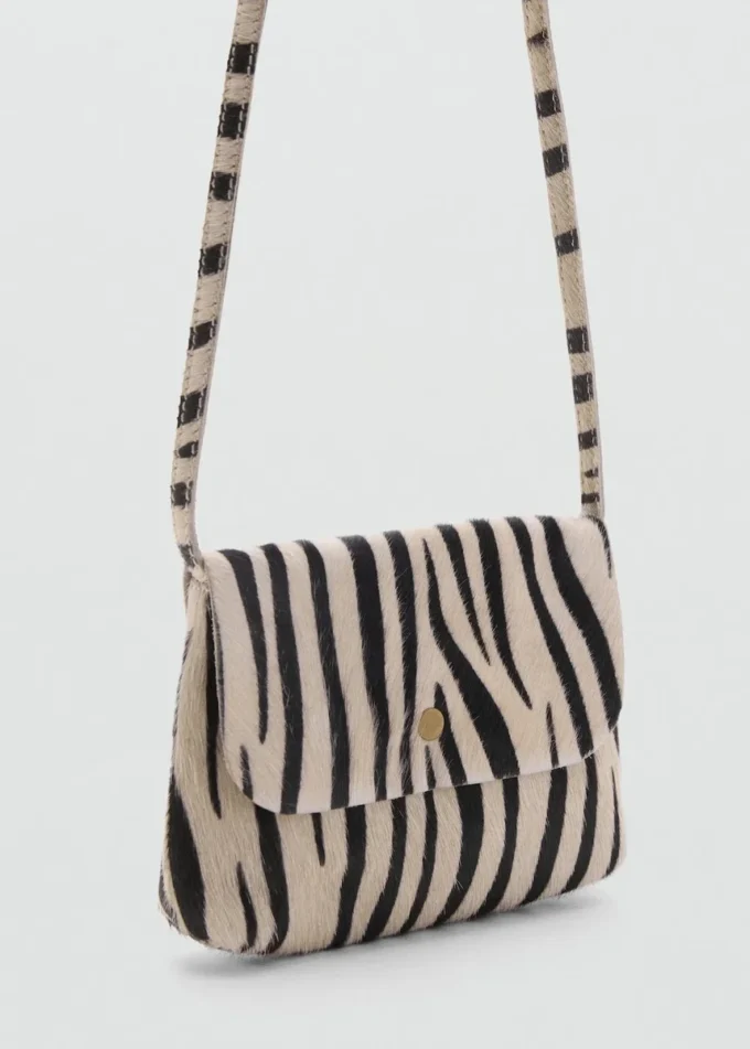 Sac en cuir imprimé animal