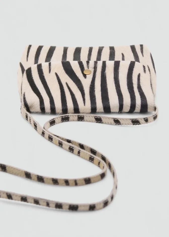 Sac en cuir imprimé animal