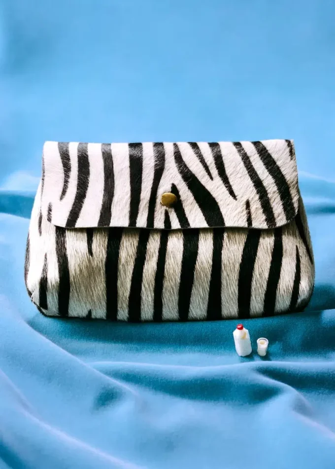 Sac en cuir imprimé animal