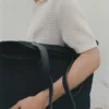 Sac fourre-tout en coton avec poche avant Sac fourre-tout en coton avec poche avant