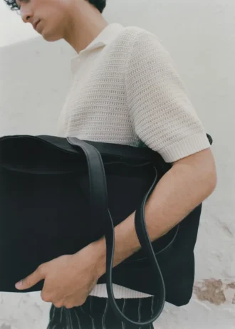 Sac fourre-tout en coton avec poche avant