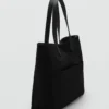 Sac fourre-tout en coton avec poche avant Sac fourre-tout en coton avec poche avant
