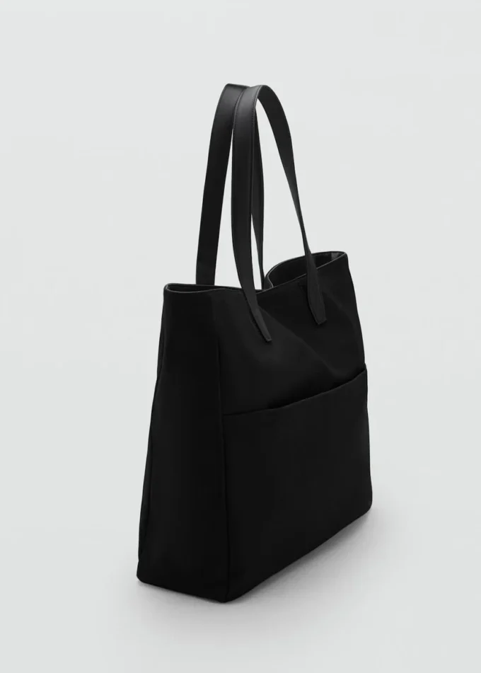 Sac fourre-tout en coton avec poche avant Sac fourre-tout en coton avec poche avant