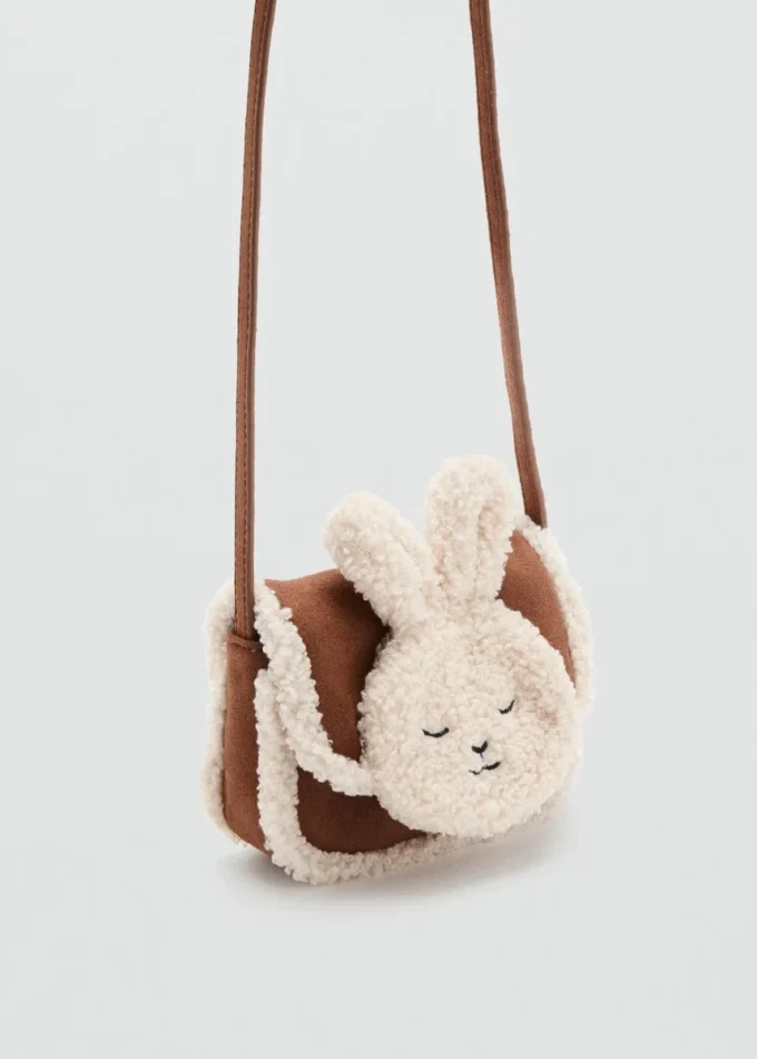 Sac lapin effet peau lainée Sac lapin effet peau lainée
