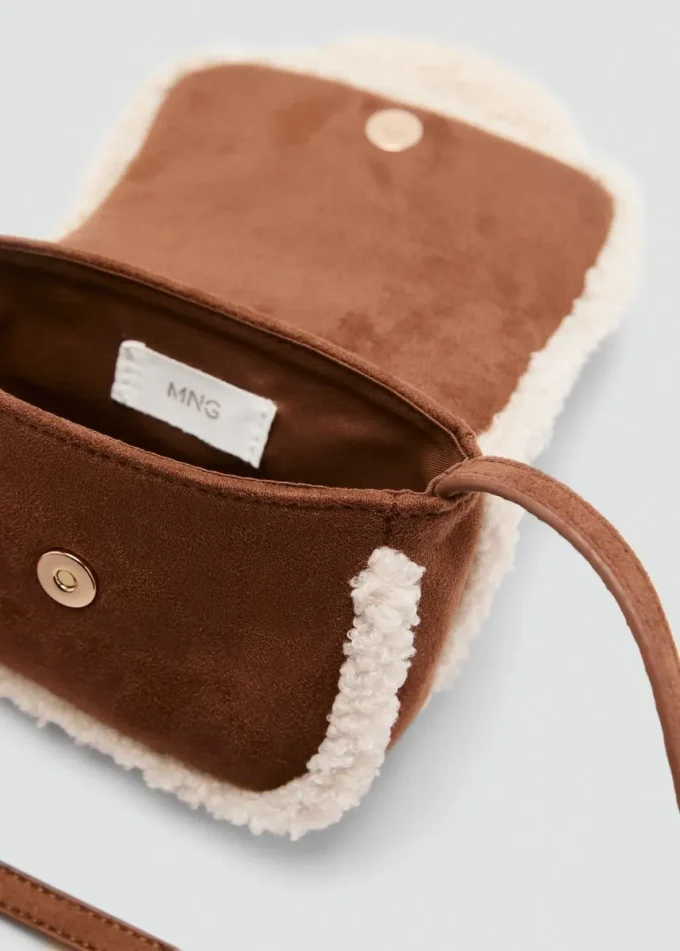 Sac lapin effet peau lainée Sac lapin effet peau lainée