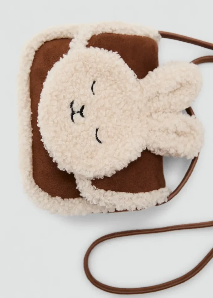 Sac lapin effet peau lainée Sac lapin effet peau lainée