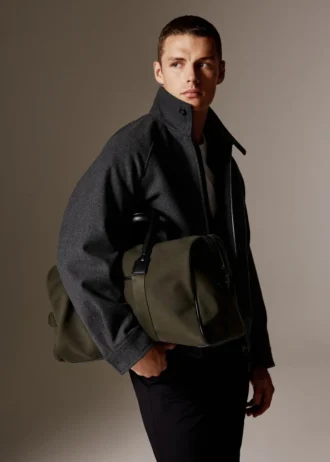 Sac à main bowling en cuir et coton