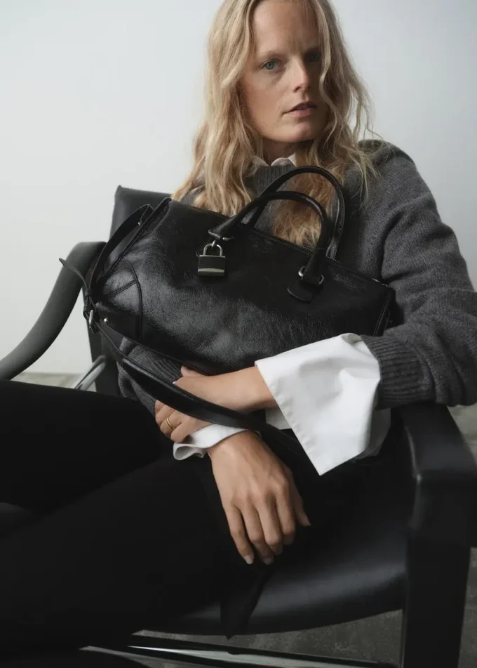Sac à main brillant avec poignées Sac à main brillant avec poignées