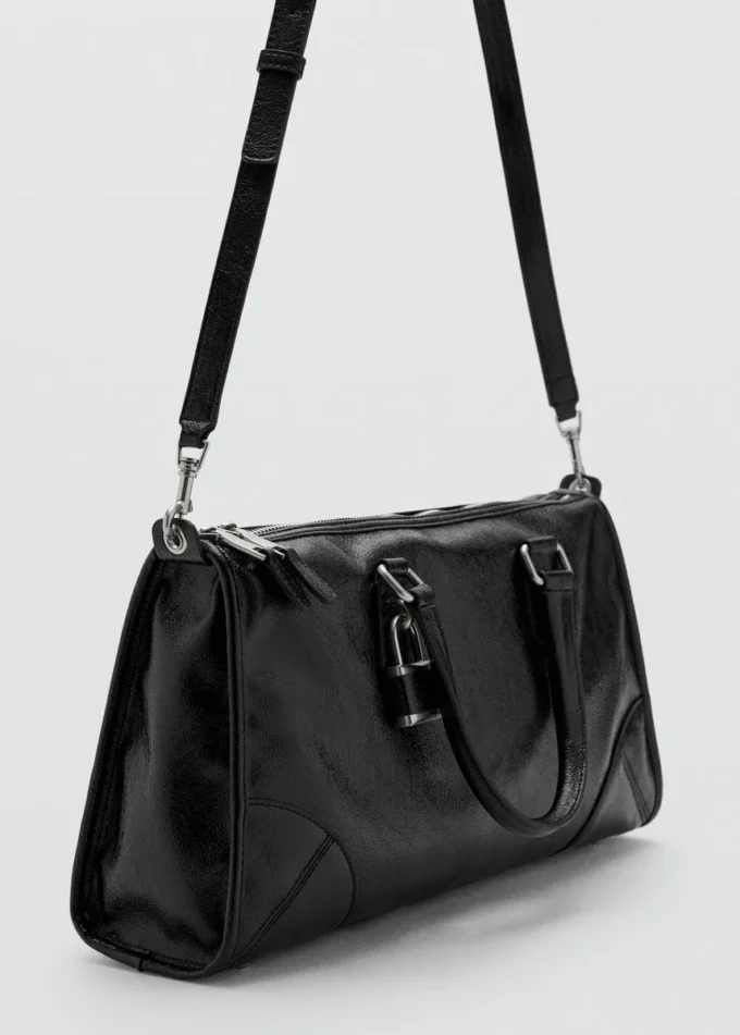 Sac à main brillant avec poignées Sac à main brillant avec poignées