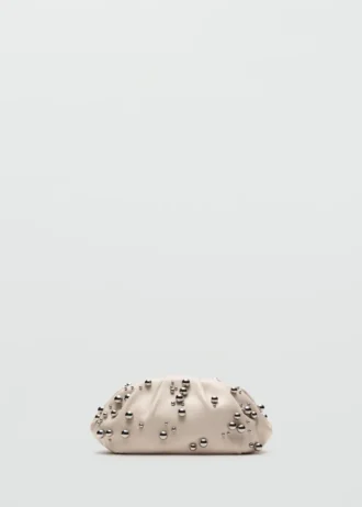 Sac à main en cuir avec détail boules