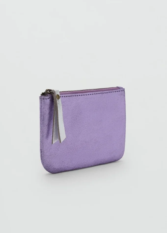 Sac à main en cuir métallisé