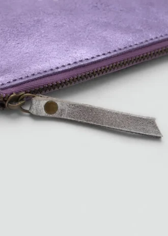Sac à main en cuir métallisé