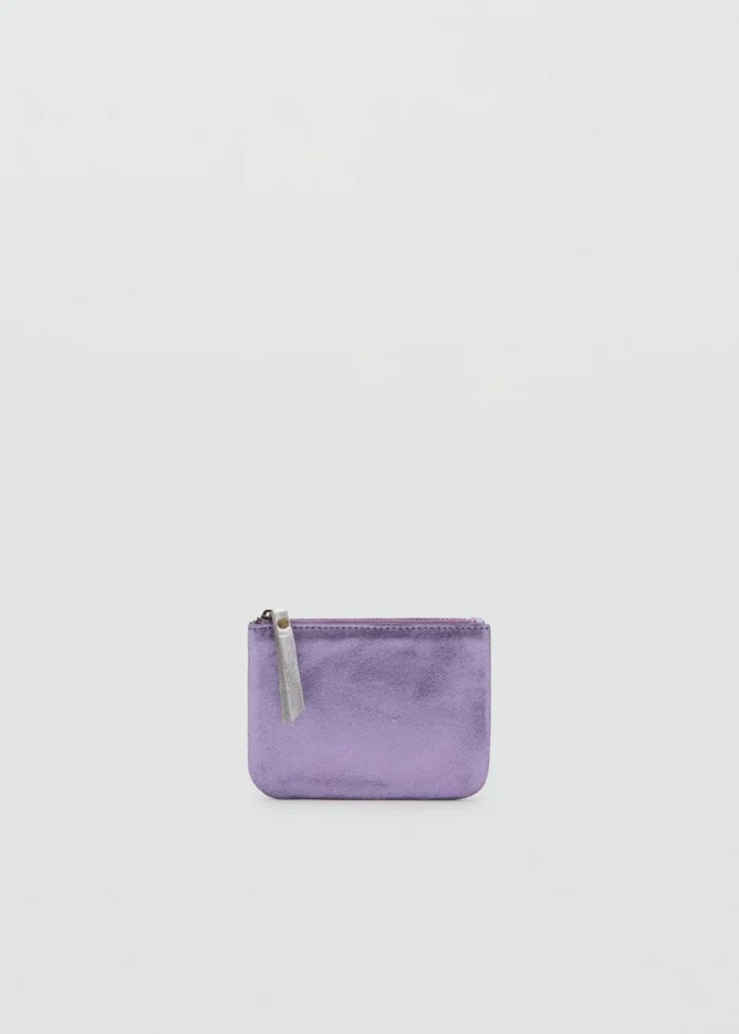 Sac à main en cuir métallisé