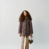 Manteau effet peau lainée