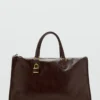 Sac à main maxi brillant avec anses Sac à main maxi brillant avec anses