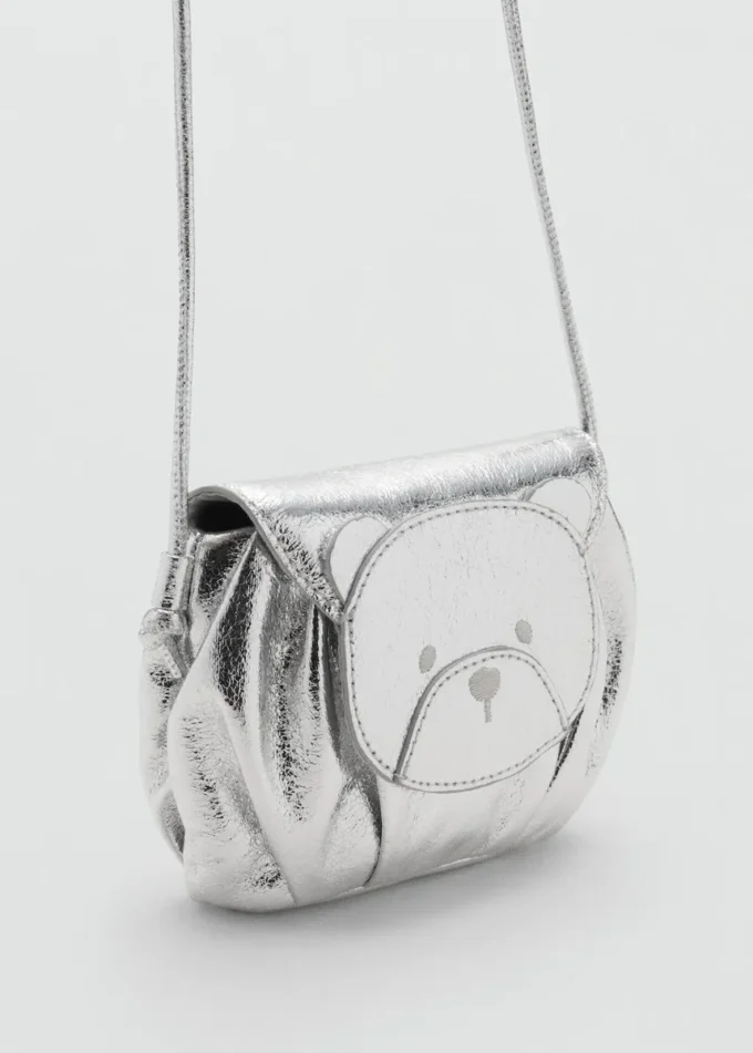 Sac métallisé ours en peluche