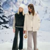 Manteau effet peau lainée