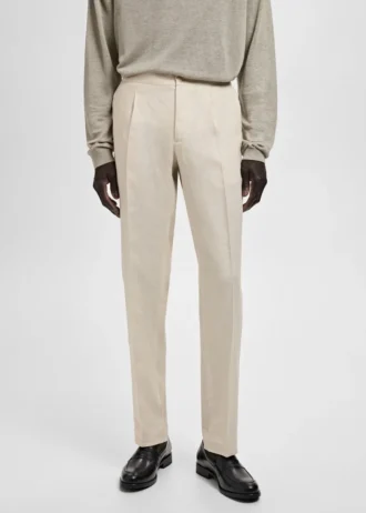 Salerno Pantalon de costume slim 100 % lin Salerno Pantalon de costume slim 100 % lin