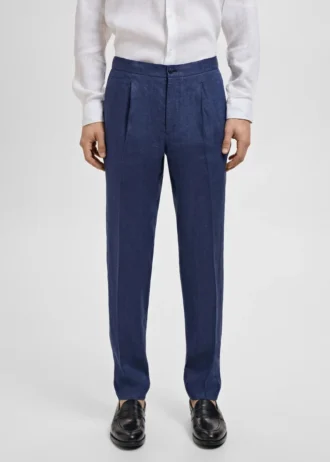 Salerno Pantalon de costume slim 100 % lin Salerno Pantalon de costume slim 100 % lin