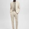 Salerno Pantalon de costume slim 100 % lin Salerno Pantalon de costume slim 100 % lin