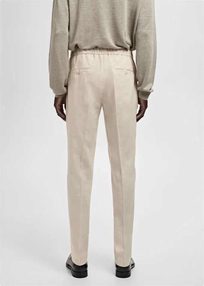 Salerno Pantalon de costume slim 100 % lin Salerno Pantalon de costume slim 100 % lin