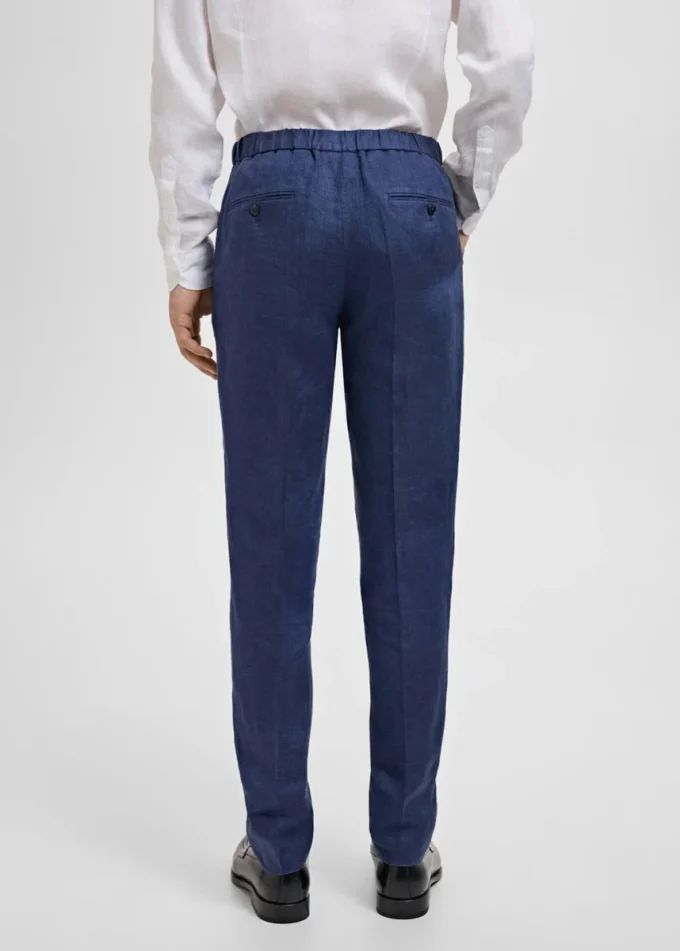 Salerno Pantalon de costume slim 100 % lin Salerno Pantalon de costume slim 100 % lin