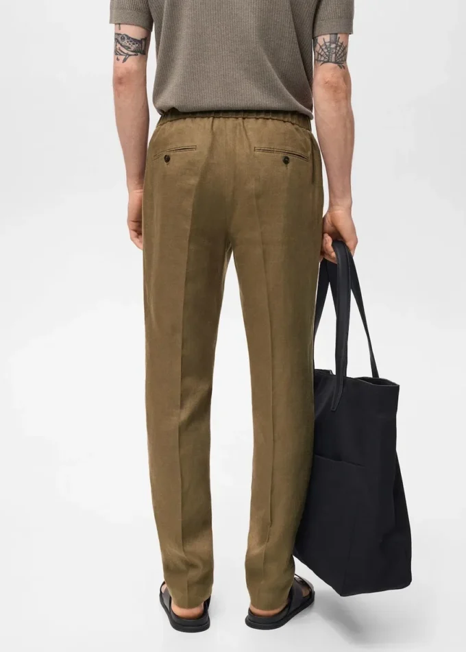 Salerno Pantalon de costume slim 100 % lin Salerno Pantalon de costume slim 100 % lin