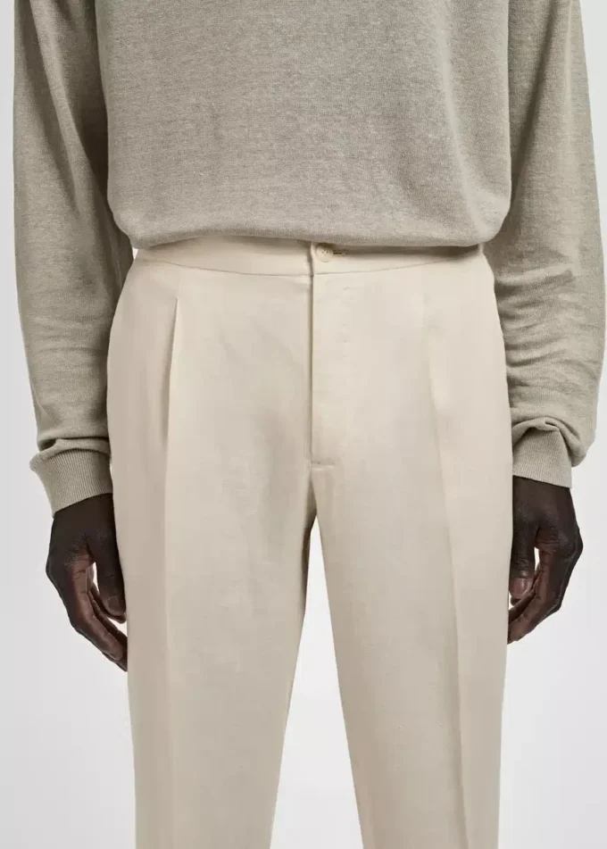 Salerno Pantalon de costume slim 100 % lin Salerno Pantalon de costume slim 100 % lin