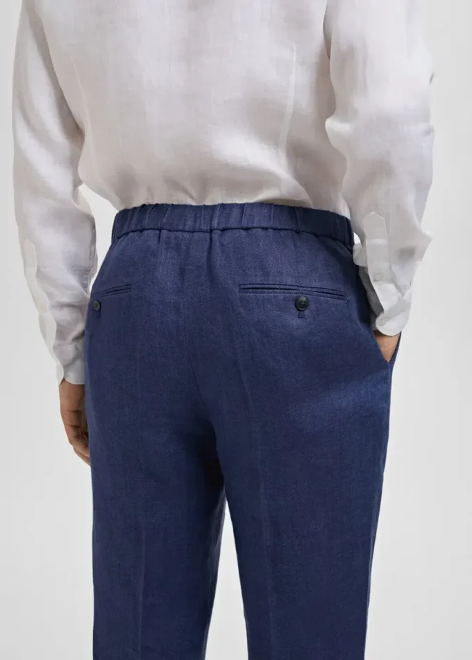 Salerno Pantalon de costume slim 100 % lin Salerno Pantalon de costume slim 100 % lin