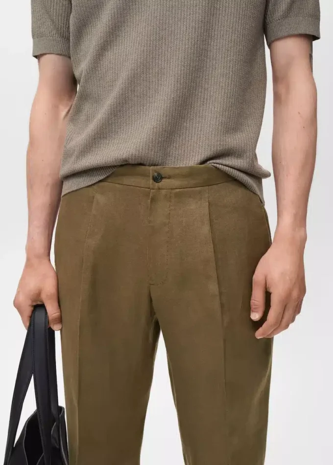 Salerno Pantalon de costume slim 100 % lin Salerno Pantalon de costume slim 100 % lin