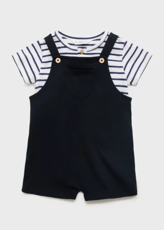Salopette courte en coton