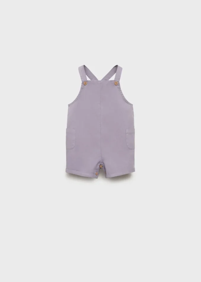 Salopette courte en denim Salopette courte en denim