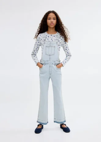 Salopette en coton denim
