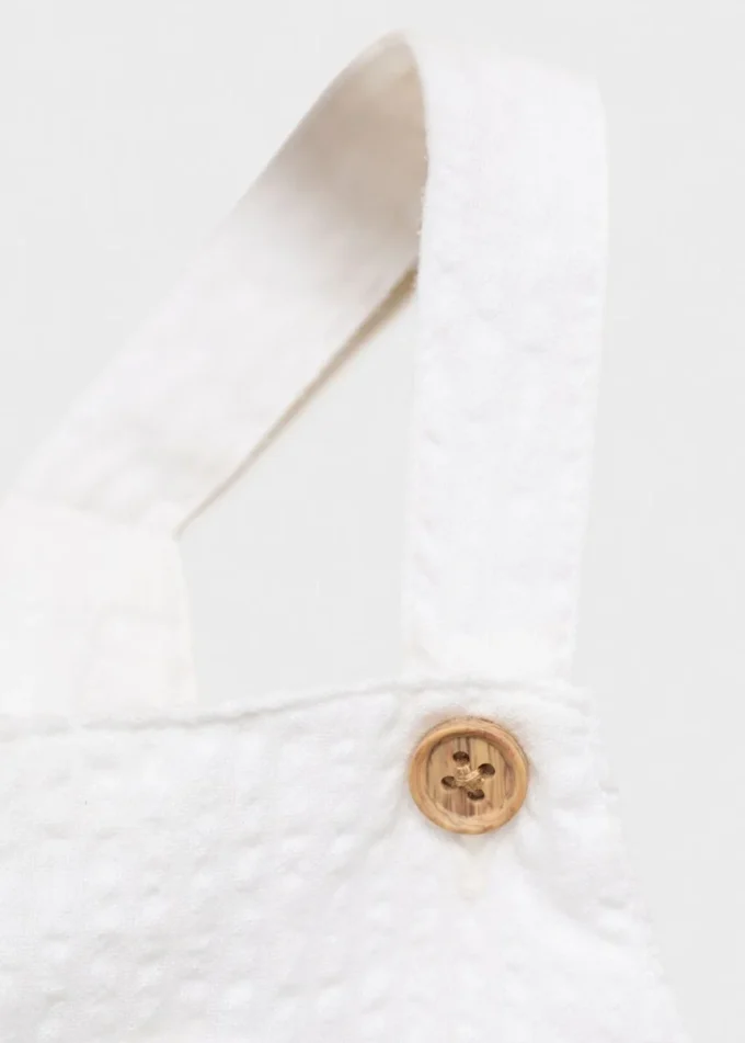 Salopette en coton texturé