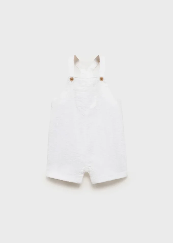 Salopette en coton texturé